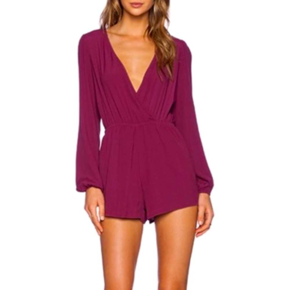 Lovers + Friends Monday to Friday Romper in Wine
